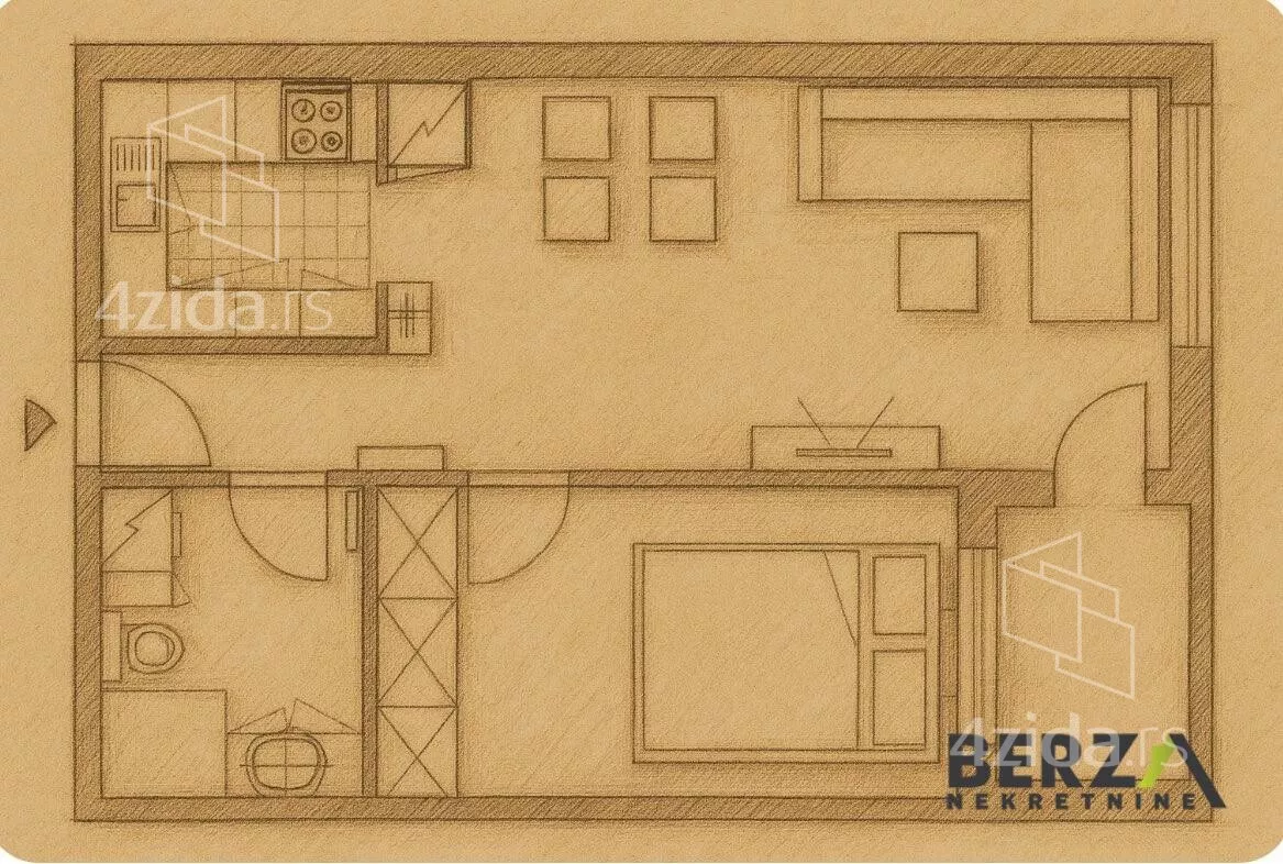 Jednoiposoban stan | 4zida