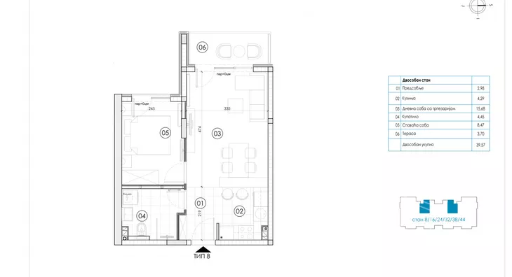 Dvosoban stan | 4zida