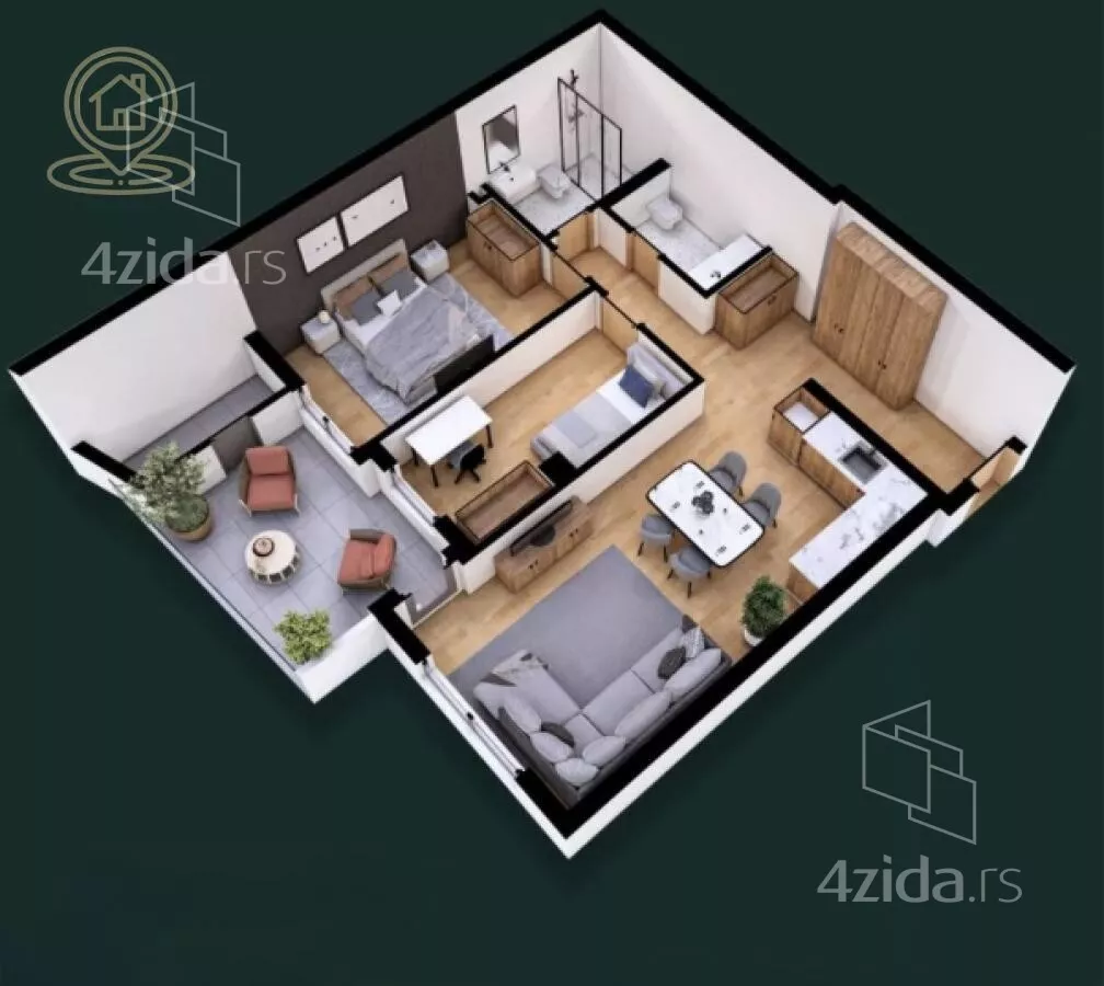 Trosoban stan | 4zida