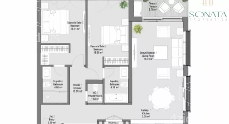 Trosoban stan | 4zida