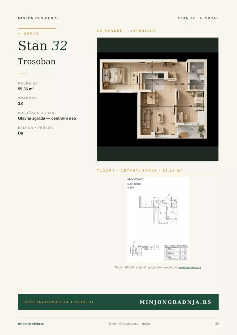 Trosoban stan | 4zida