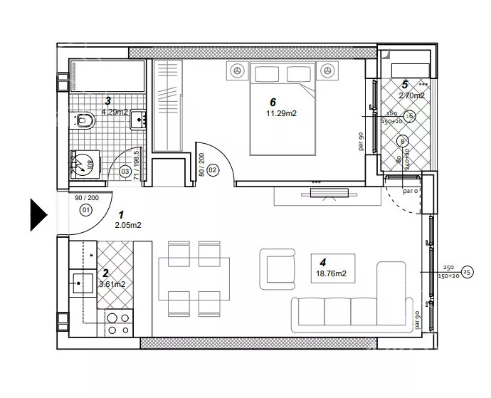 Jednoiposoban stan | 4zida