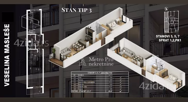 Dvoiposoban stan | 4zida