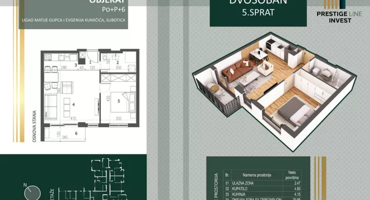 Dvosoban stan | 4zida