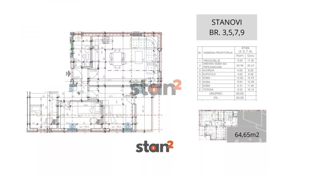 Troiposoban stan | 4zida