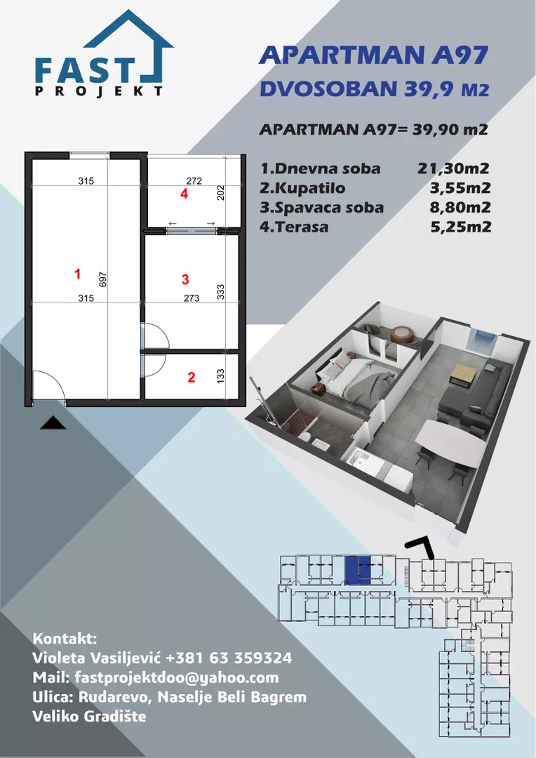 Dvosoban stan | 4zida