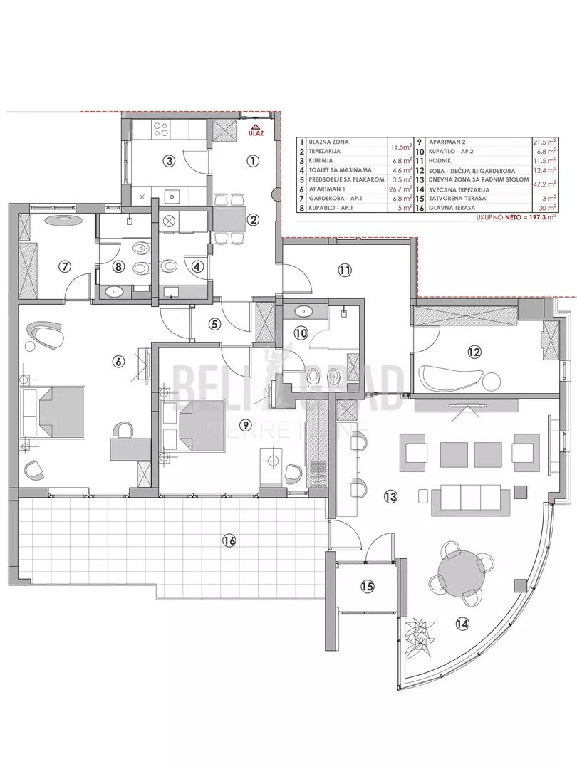 Četvoroiposoban stan | 4zida