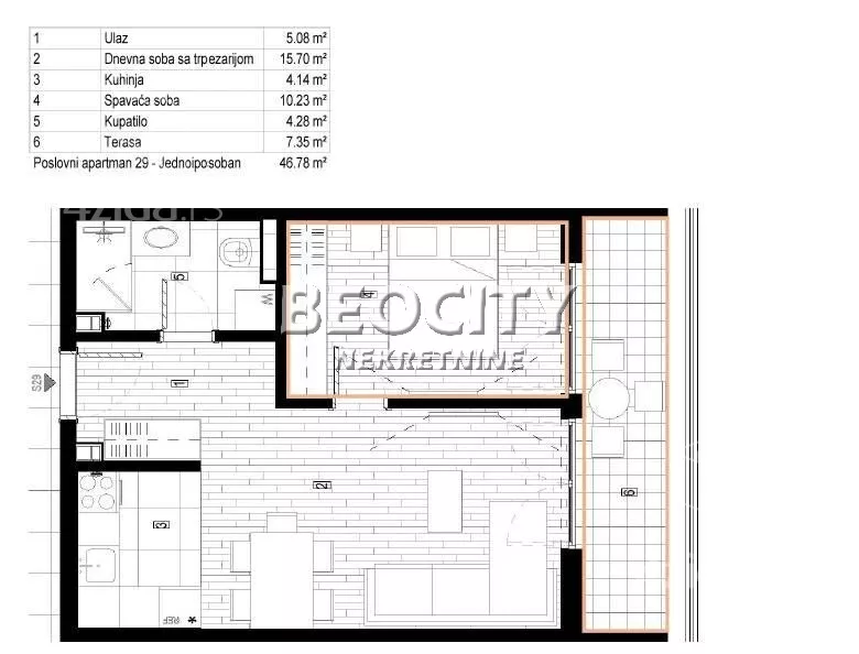 Jednoiposoban stan | 4zida