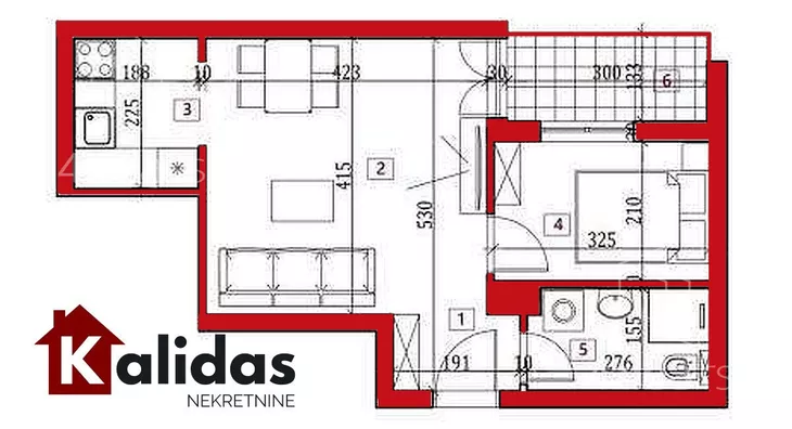 Jednoiposoban stan | 4zida