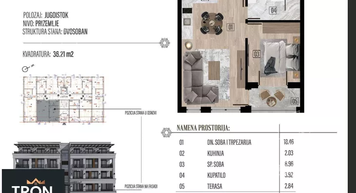 Jednosoban stan | 4zida