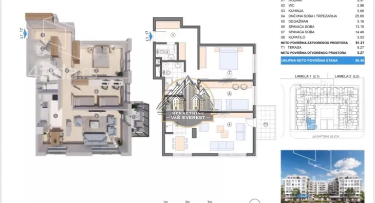 Trosoban stan | 4zida