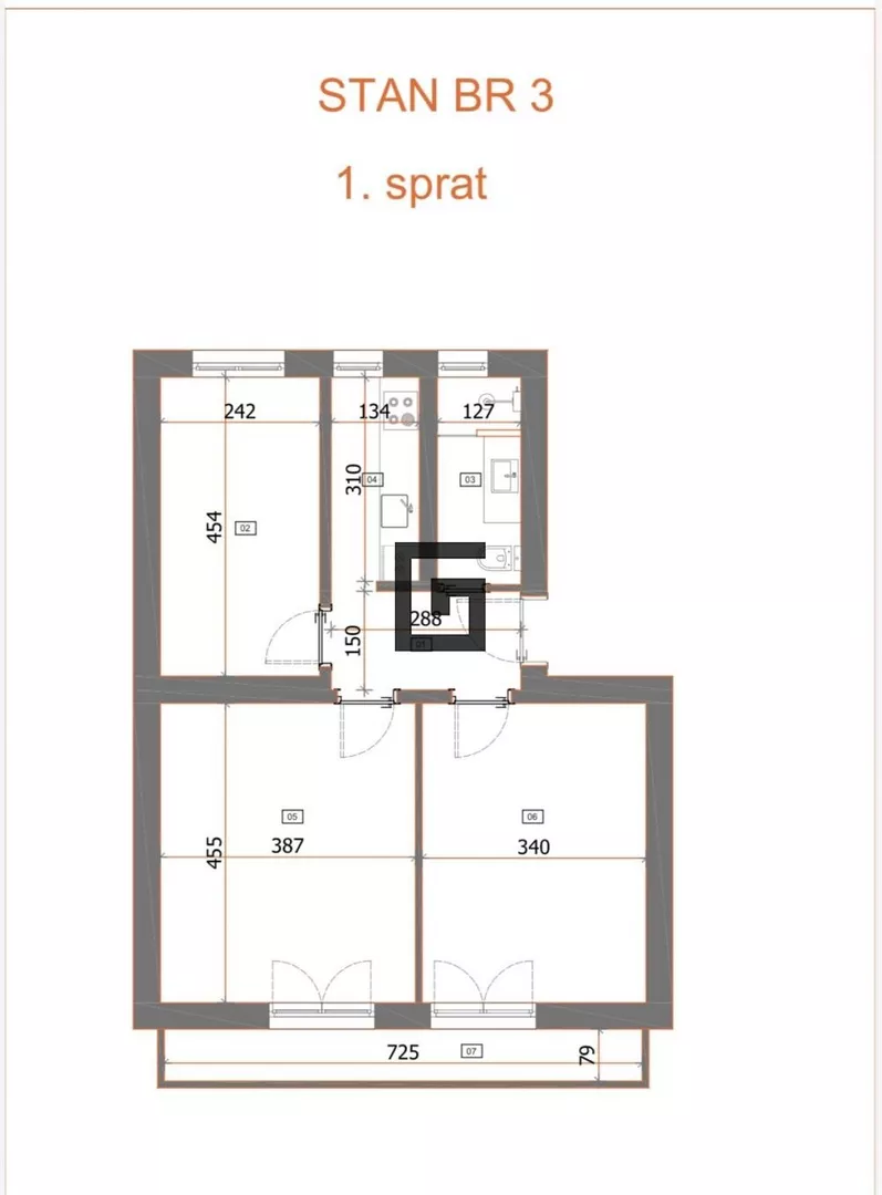 Trosoban stan | 4zida