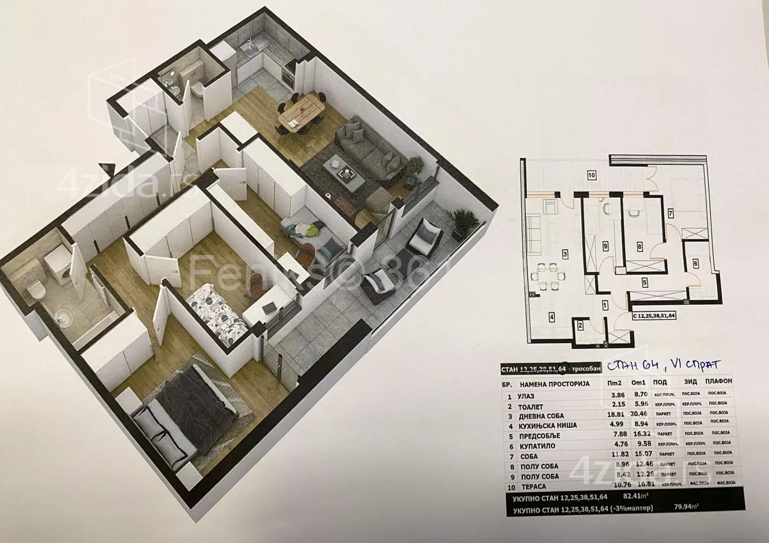 Troiposoban stan | 4zida