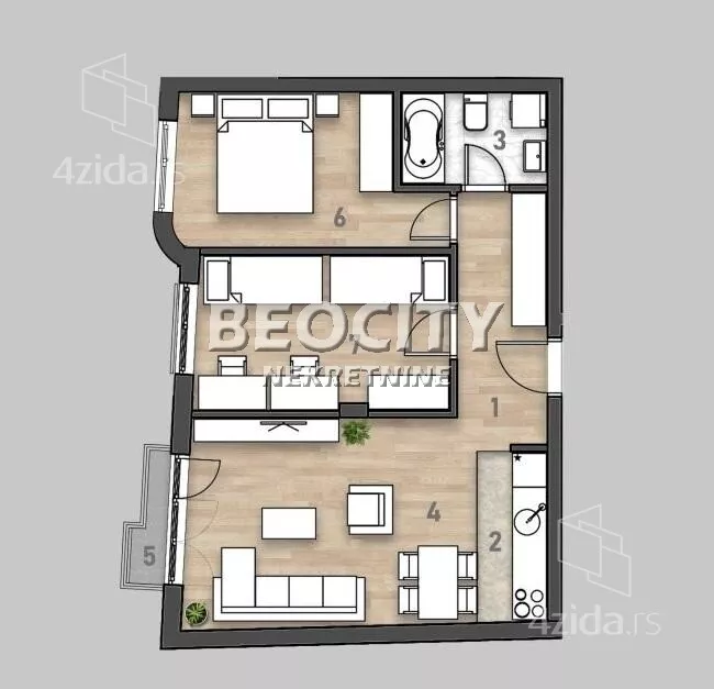 Trosoban stan | 4zida