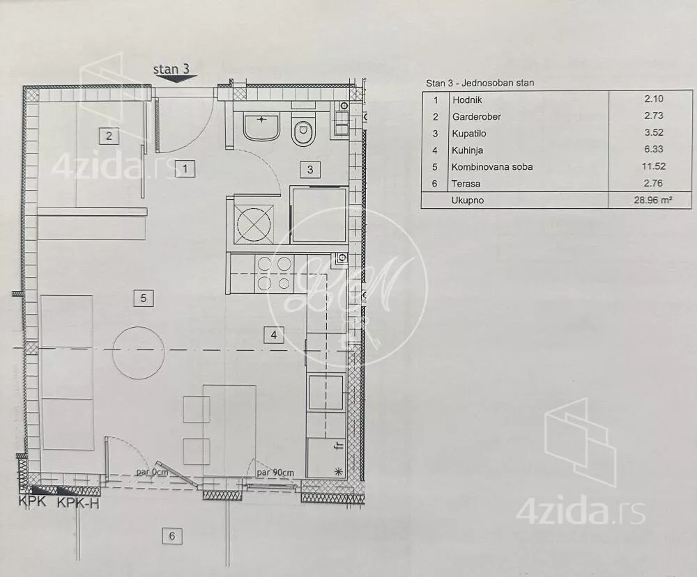 Jednosoban stan | 4zida