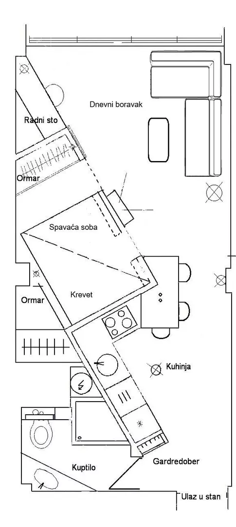 Jednoiposoban stan | 4zida
