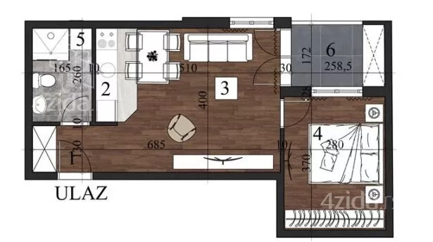 Dvosoban stan | 4zida