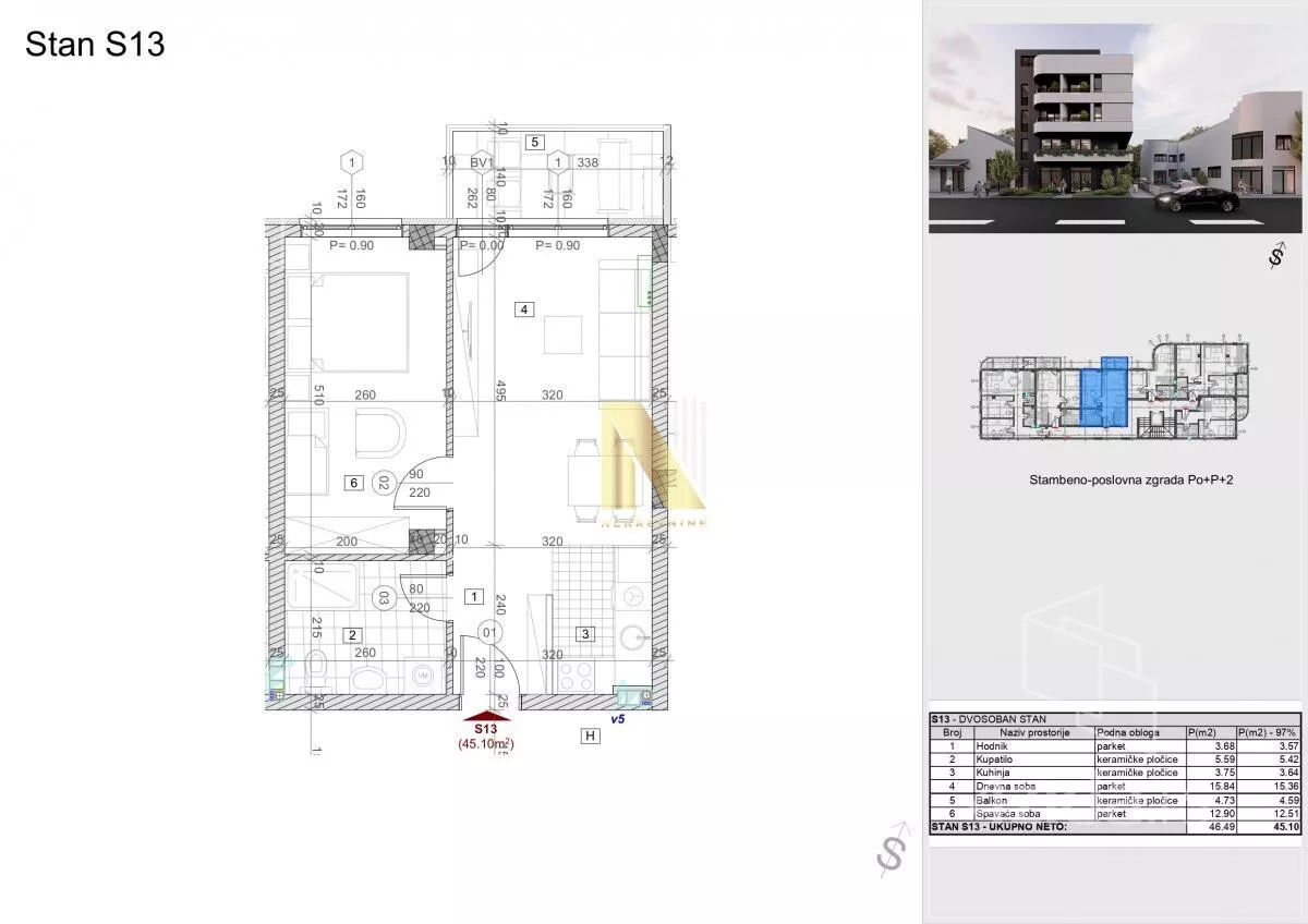 Jednoiposoban stan | 4zida