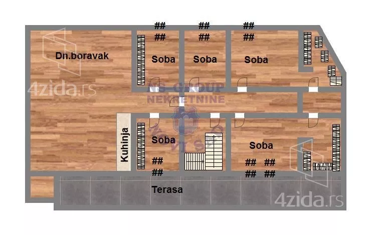 Petosoban stan | 4zida
