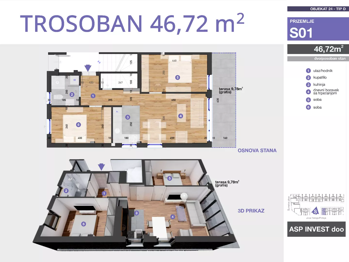 Trosoban stan | 4zida