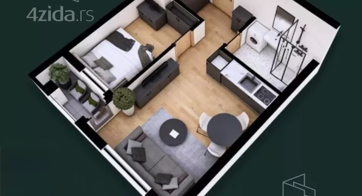 Jednoiposoban stan | 4zida