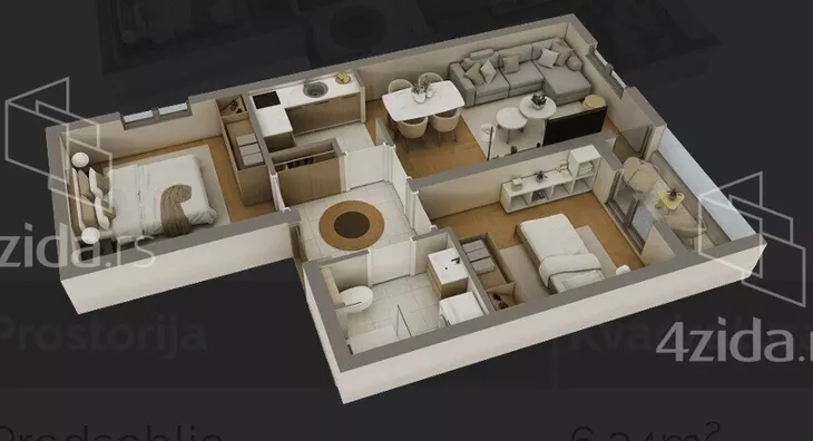 Dvosoban stan | 4zida