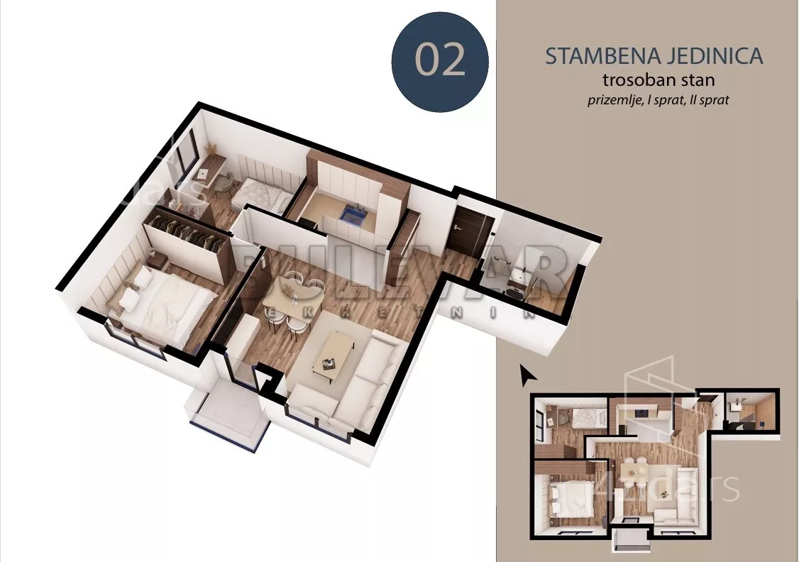 Trosoban stan | 4zida