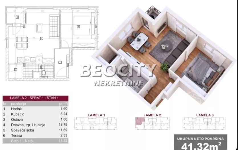 Dvosoban stan | 4zida