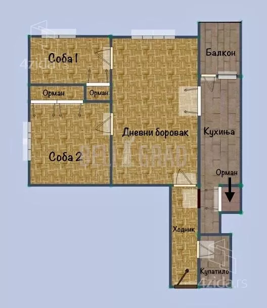 Trosoban stan | 4zida