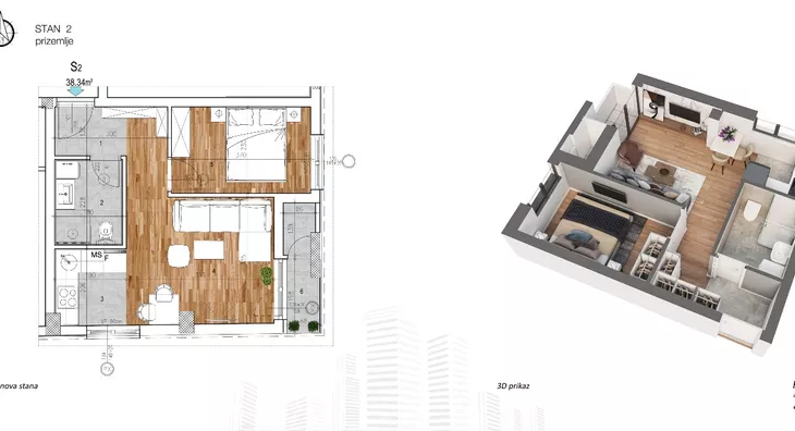 Jednosoban stan | 4zida