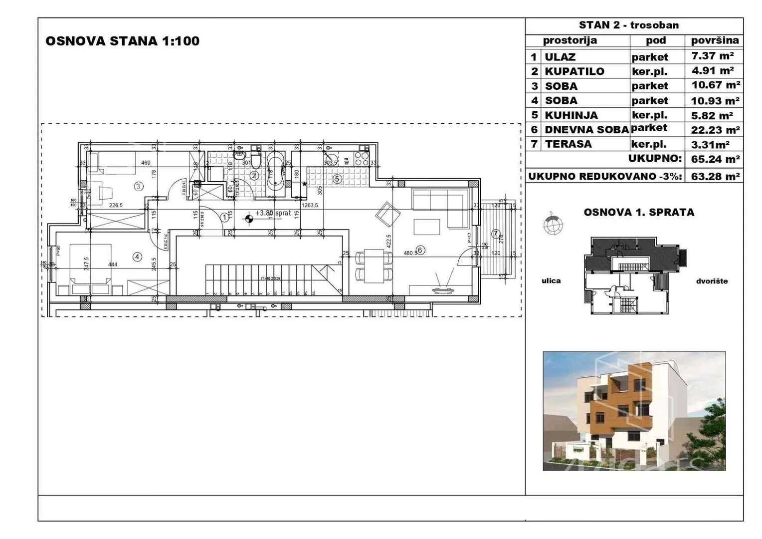 Trosoban stan | 4zida