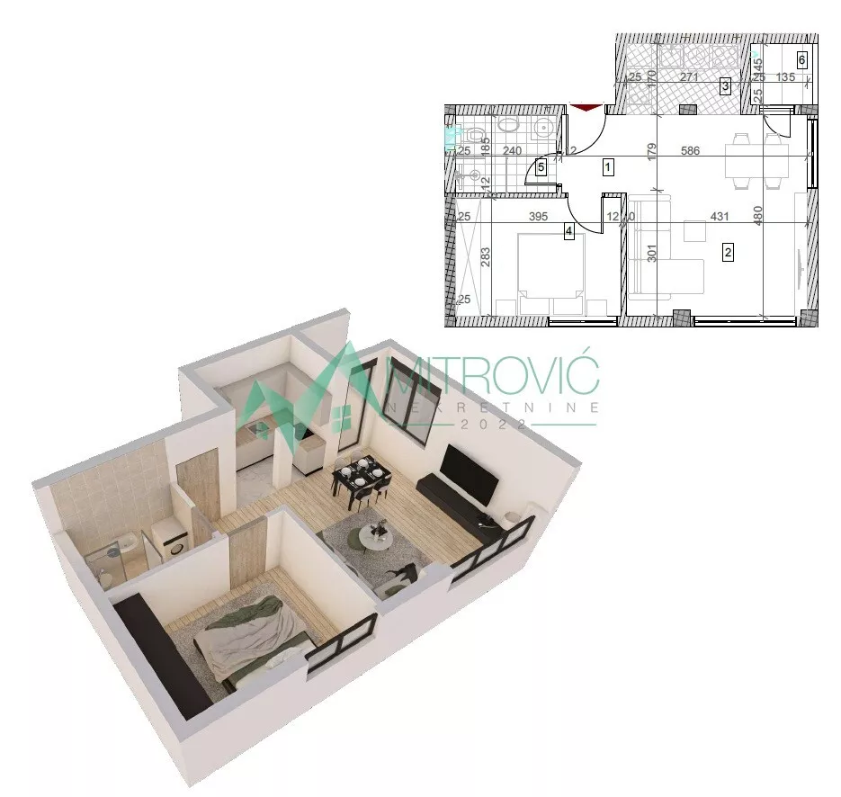 Jednoiposoban stan | 4zida