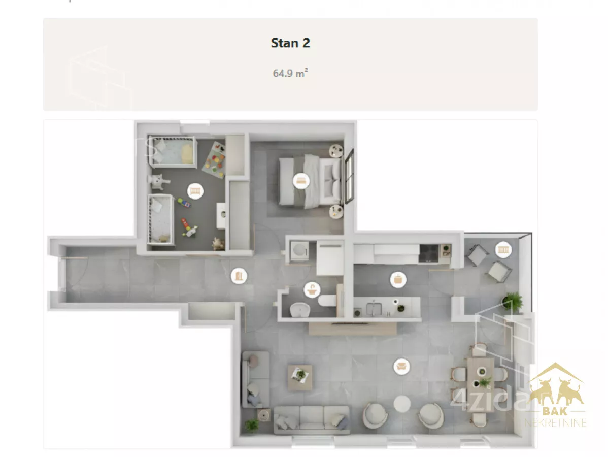 Trosoban stan | 4zida