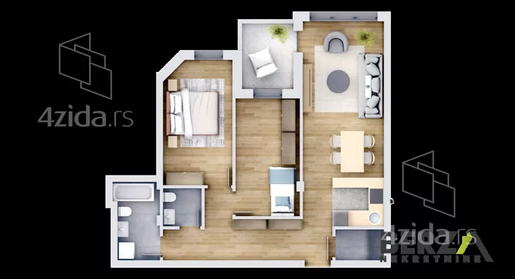 Trosoban stan | 4zida