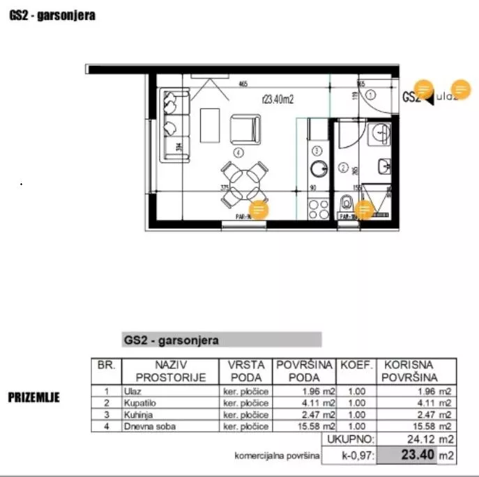 Garsonjera | 4zida