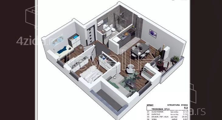 Dvoiposoban stan | 4zida