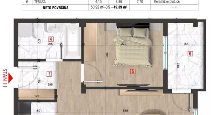 Jednoiposoban stan | 4zida