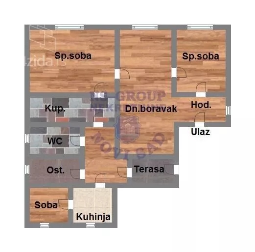 Četvoroiposoban stan | 4zida