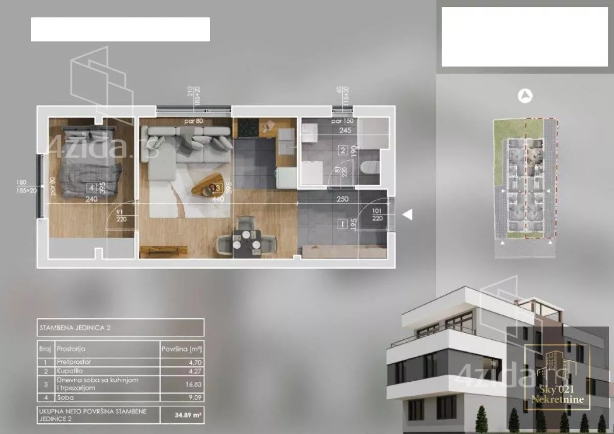 Dvosoban stan | 4zida