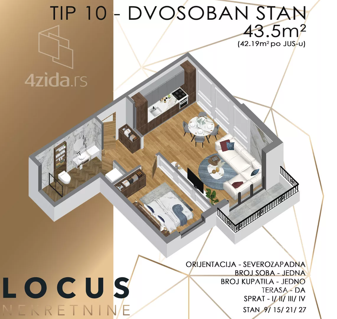 Dvosoban stan | 4zida