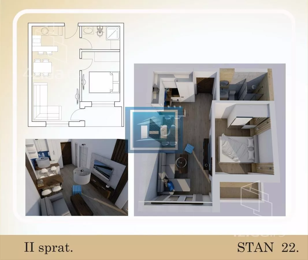 Jednosoban stan | 4zida