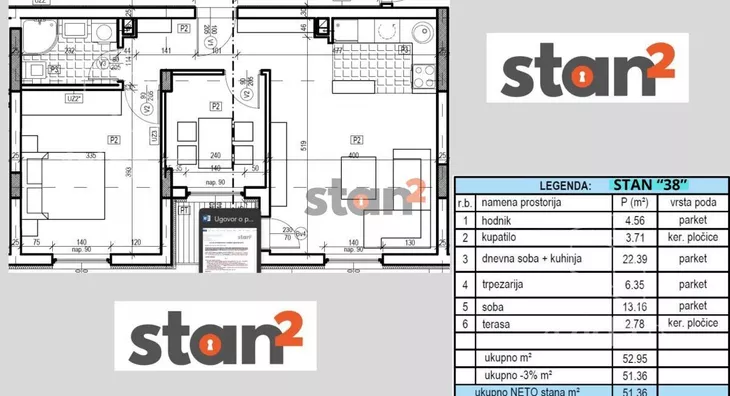 Jednoiposoban stan | 4zida