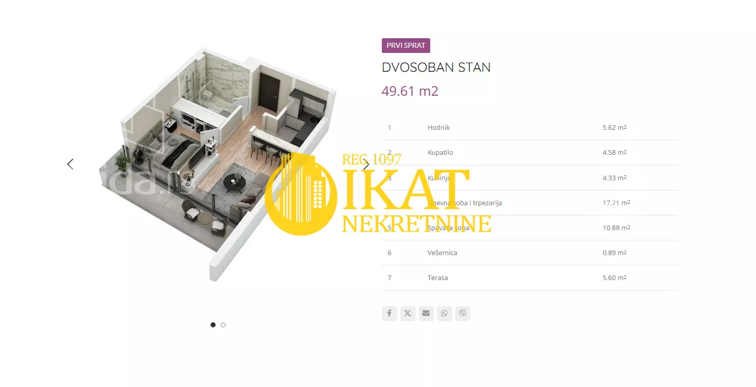 Jednoiposoban stan | 4zida
