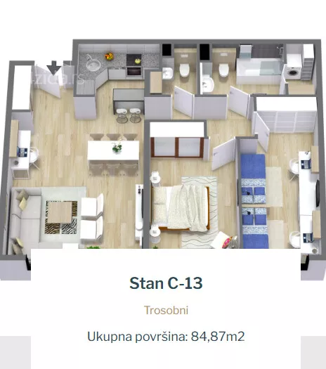 Trosoban stan | 4zida