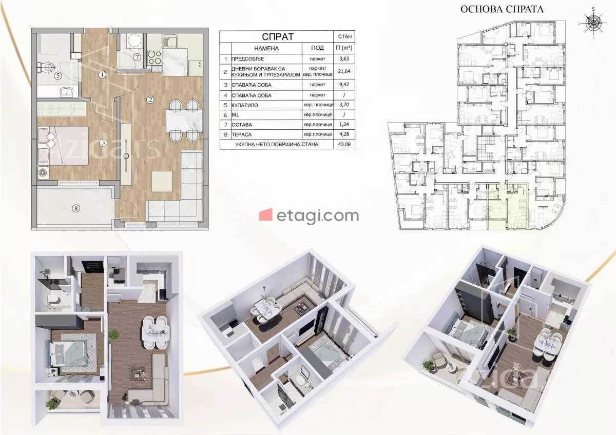 Jednosoban stan | 4zida