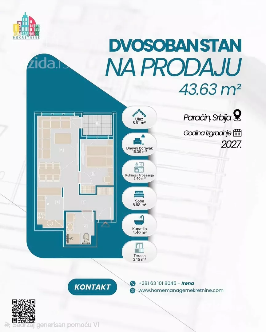 Dvosoban stan | 4zida
