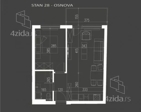 Dvosoban stan | 4zida