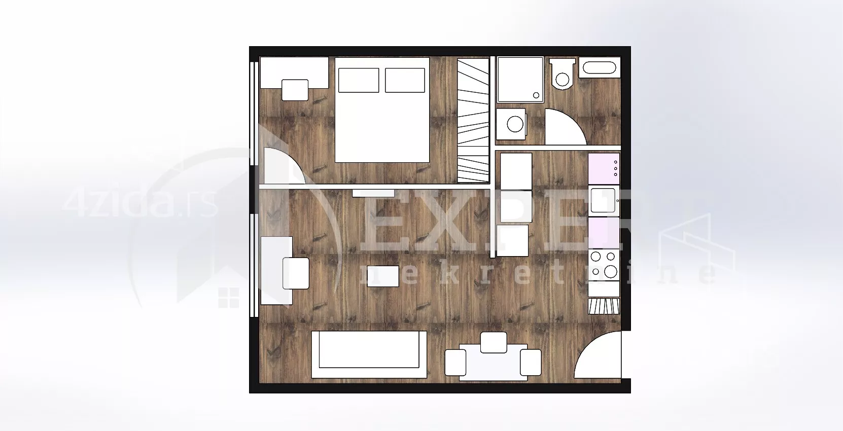 Jednoiposoban stan | 4zida