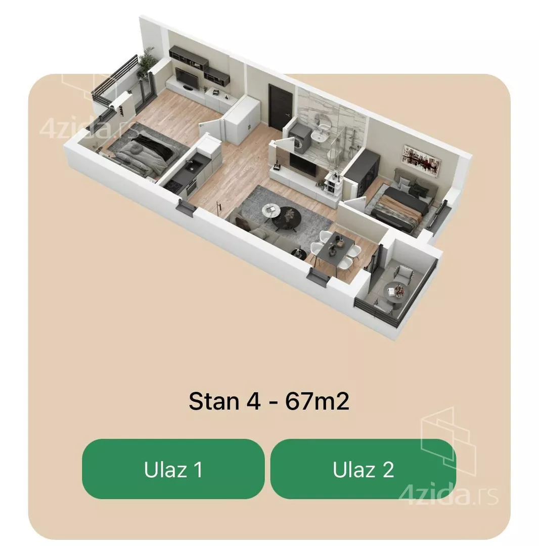 Trosoban stan | 4zida