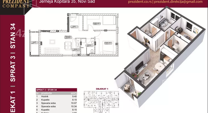 Trosoban stan | 4zida